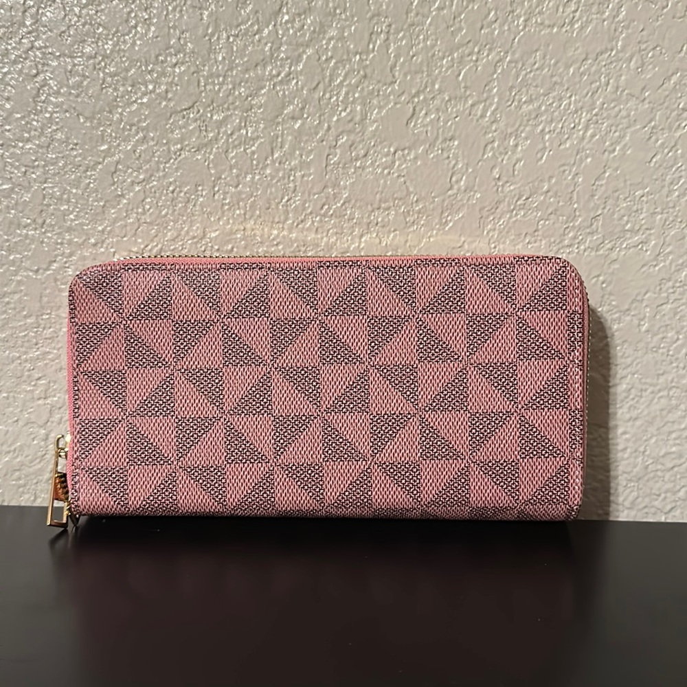 Double zipper wallet, pink
